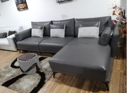 Ecke Ecksofa L-Form Wohnlandschaft Sofa Couch Polster Garnitur Stoff Leder Sofas