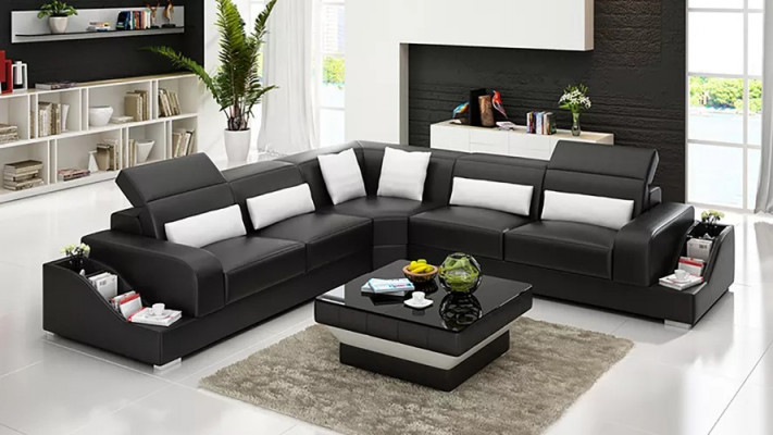Eckgarnitur Sofa Ledersofa Ecksofa Polster Polster Couch Garnitur Wohnlandschaft