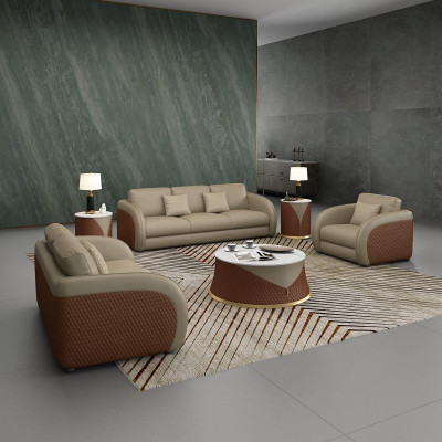 Dreisitzer Couch Polster Design Sofa Moderne 3er Sitz Sofas Zimmer Möbel Beige