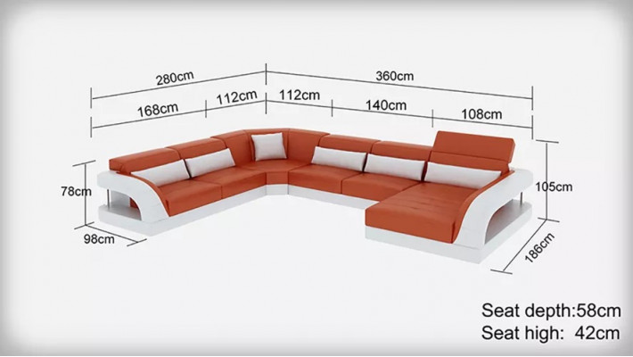 Design Ecksofa Wohnzimmer Möbel Moderne Eckcouch Lederpolster Couch