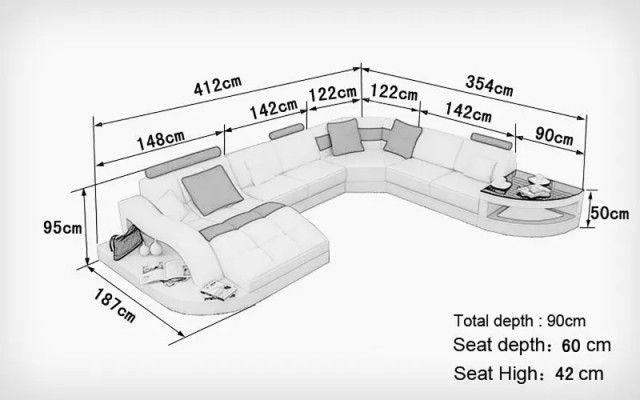 Eckcouch Design Ecksofa Wohnzimmer Möbel Lederpolster Couch Sofa Wohnlandschaft