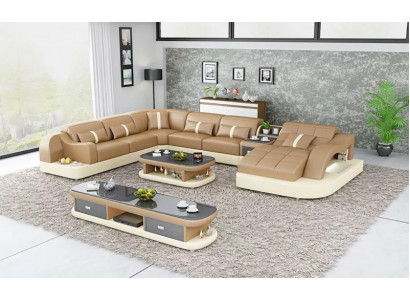 Leder xxl couch sofa polster wohnzimmer landschaft moderne designer