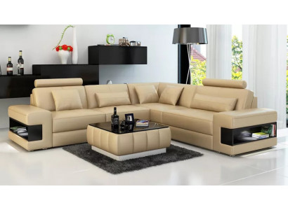 Ecksofa Eckcouch Design Wohnzimmer Möbel Lederpolster Couch Sofa