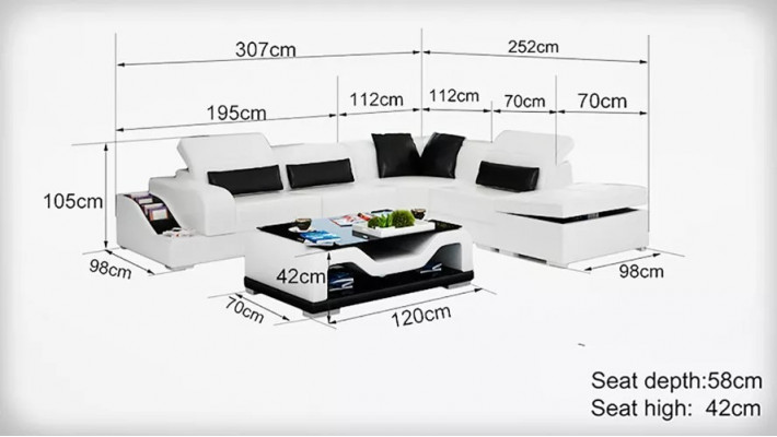 Design Moderne Eckcouch Ecksofa Wohnzimmer Lederpolster Couch Sofa