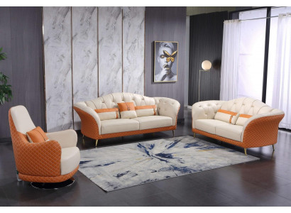 Exklusive Polster Designer Möbel 32 Sitzer Couch Garnitur 2tlg. Wohnlandschaft