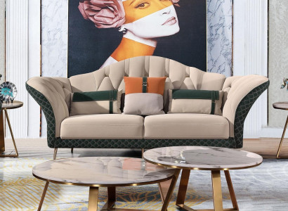 Sofagarnitur Designer Sofa Ledersofa 321 Sitzer Modernes Sofa