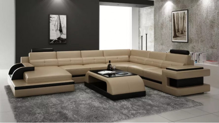 Moderne Wohnlandschaft Ecksofa Sofa Couch Polster Eckgarnitur 2tlg.