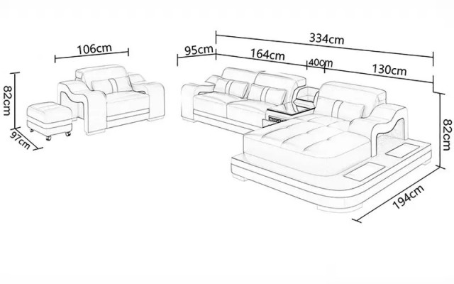 Modernes Sofa Ecksofa L Form Deko Sessel Couchtisch Hocker Ecksofa Polster