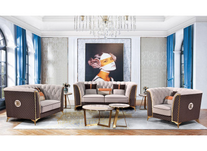 Ledersofa Designer Sofa Sofagarnitur 321 Sitzer Modernes Sofa Wohnlandschaft Neu