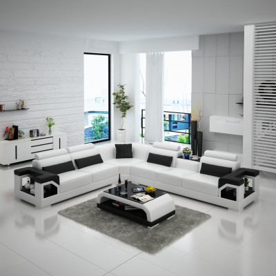 Ledersofa Sofa Couch Polster Wohnlandschaft Designer Ledersofa L Form Garnitur