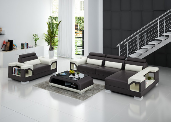 Wohnlandschaft Ecksofa L Form Sessel Set Garnitur Modern Sofa Leder Couch Neu