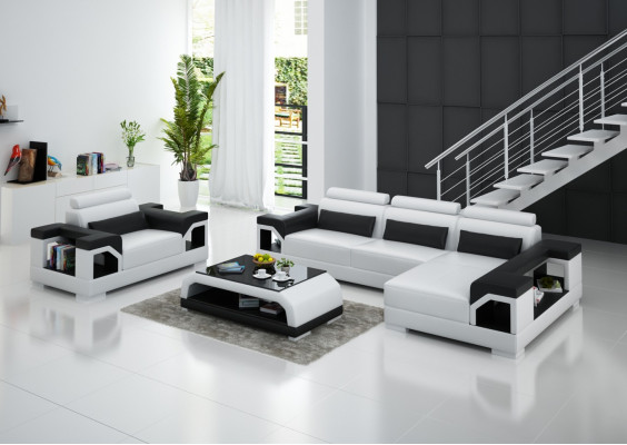 Wohnlandschaft Ecksofa L Form Sessel Set Garnitur Modern Sofa Leder Couch Neu