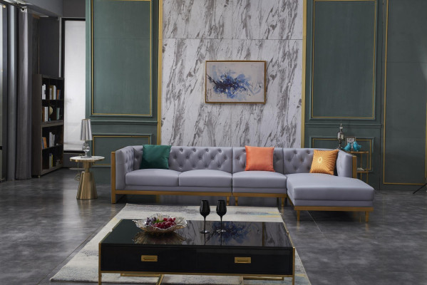 Wohnlandschaft Ecksofa L-Form Couch Sitz Polster Set Garnitur Sofa Luxus Möbel