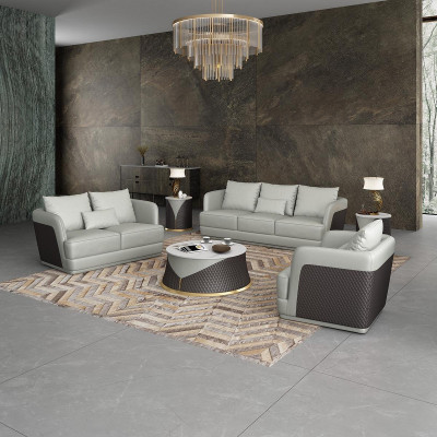 Ledersofa Couch Wohnlandschaft 3 2 1 Sitzer Garnitur Design Modern Sofa Couchen