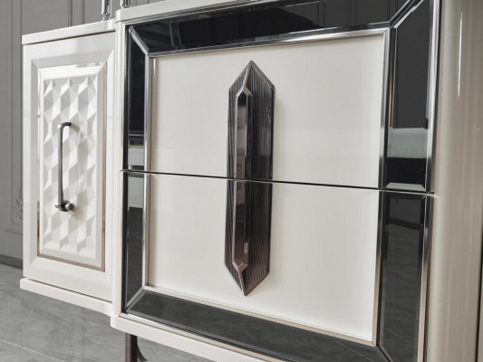 Sideboard Weiße Kommode Konsolen Tisch Spiegel 2tlg. Kommoden Sideboards