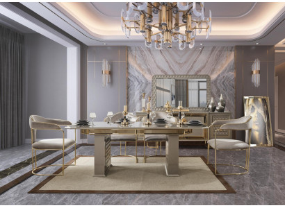 Komplett Set Esstisch 4x Stühle Esszimmer Set Ess Gruppe Holz Tisch Tische 5tlg Neu