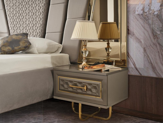 Luxus Schlafzimmer Nachttisch Betten Bett 3tlg. Komplett Set Design Einrichtung