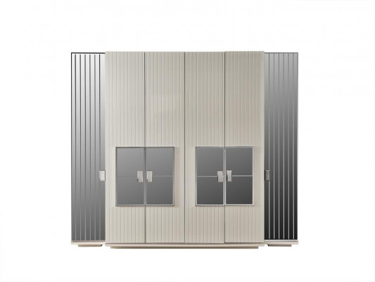 Schlafzimmer Set 2x Nachttische Kleiderschrank Komplett Zimmer Bett Möbel 4tlg