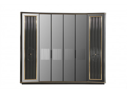 Grauer Luxus Schrank Schlafzimmer Möbel Schränke Kleiderschrank Holz
