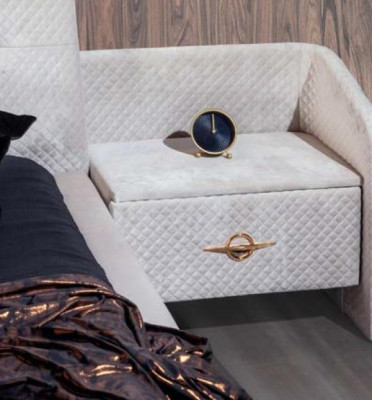 Doppel-Multifunktionsbett in weißer Farbe moderner Stil Luxus-Schlafzimmermöbel