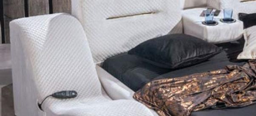 Doppel-Multifunktionsbett in weißer Farbe moderner Stil Luxus-Schlafzimmermöbel