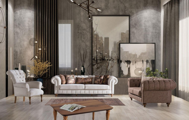 Sofas Stoff Modern Sofa3 Sitz Dreisitzer Couchen Design Couch Polster Beige