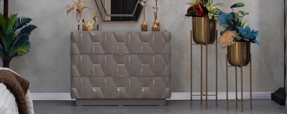 Kommode Anrichte Kommoden Spiegel Set Echtes Holz Italienische Möbel Modern Stil