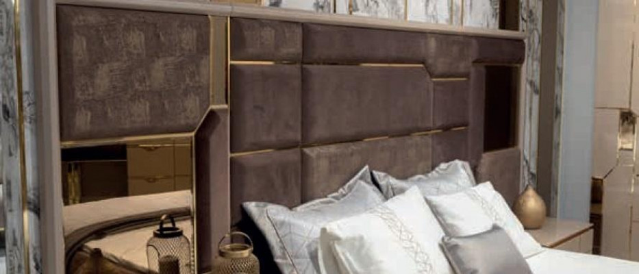 Bett Polster Bettrahmen Möbel Design Doppelbett Luxus Schlafzimmer