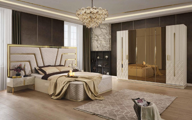 Beleuchtetes Bett Design Doppelbett Luxus Betten Polster Schlafzimmer