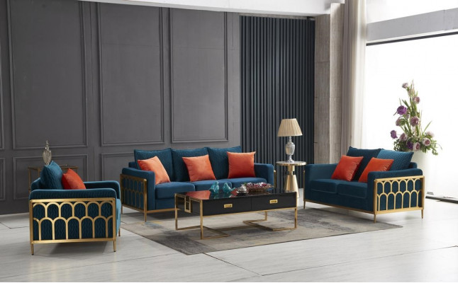 Sofagarnitur 3+2 Sitzer Set Design Sofas Polster Couchen Textil Relax Garnituren