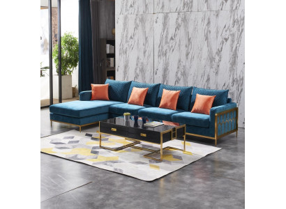 Ecksofa Grau Stoff L Form Sofa Couch Couch Design Polster Textil Modern