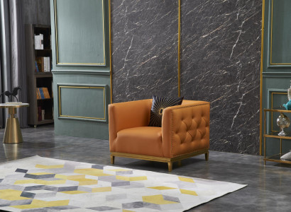 Sessel Design Couch Sofa Sitzer Leder Lounge Deko Club Polster Luxus Ohren