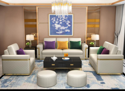 Luxus Mega Klasse 3+2 Sitzer Echte Handarbeit Couchen Polstersofas