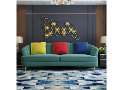 Couch Samt Textil Wohnzimmer Sofa Couchen Klassische Dreisitzer xl Polster