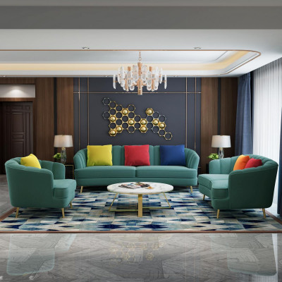 Couch Samt Textil Wohnzimmer Sofa Couchen Klassische Dreisitzer xl Polster