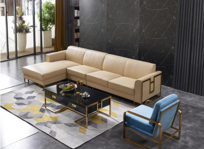 Modernes Sofa Ecksofa L Form Sessel Couchtisch Hocker Ecksofa Polster