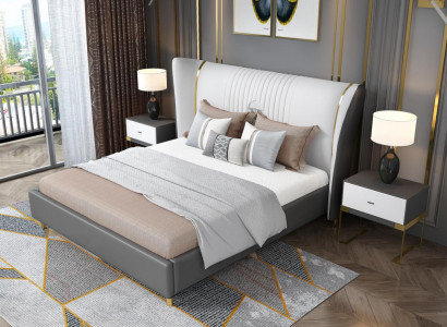 Luxus Schlafzimmer Bett Nachttisch Kommode 3 tlg. Set Design Betten