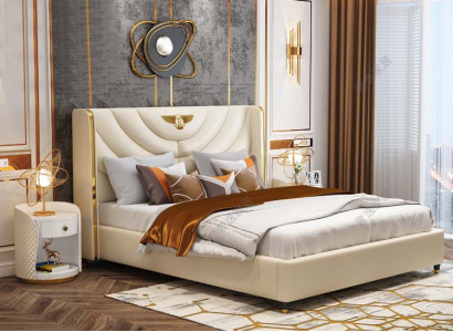 Schlafzimmer Bett Nachttische 3 tlg. Set Design Luxus Betten Holz Doppelbett NEU