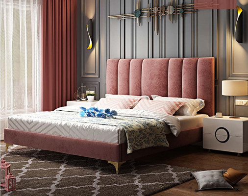 Luxus Schlafzimmer Möbel Komplett 3tlg. Set Bett 2x Nachttische Modernes