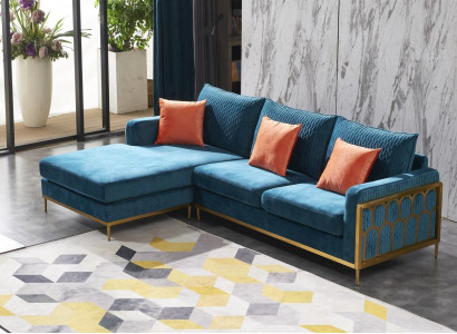 Wohnlandschaft Ecksofa L-Form Couch Sitz Polster Set Garnitur Sofa Luxus