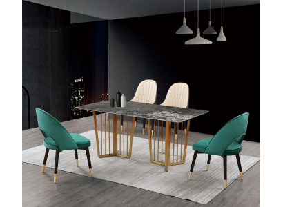 Komplette Garnitur Set Esstisch 4 Stühle Esszimmer Ess Gruppe Tisch