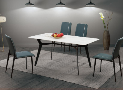 Tisch Luxus Tische Esszimmer Möbel Komplette Garnitur 5 tlg. Set Gruppe