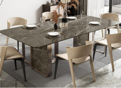 Luxus Esstisch Tisch Metall Tische Hochglanz Esszimmer Design Modern Esstische