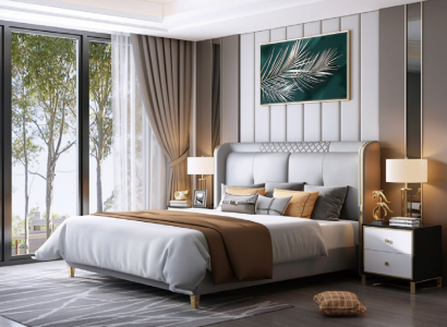 Luxus Schlafzimmer Bett Polster Design Doppel Hotel Ehe Luxus Betten