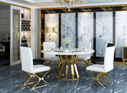 Runder Essttisch Tisch 130cm Metall Rund Konferenz Deko Moderne Tische