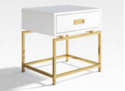 Nachttisch Nachtschrank Kommode Deko Beistelltisch Konsole Hochglanz Gold