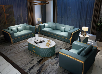 Sofagarnitur Couch Garnitur 3+2+1 Designersofa Design Couch Sitzgruppe 3tlg.