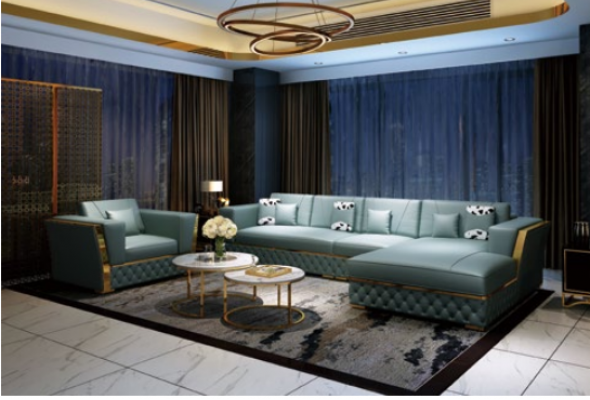 Wohnlandschaft Ecksofa L-Form Sessel Set Deko Garnitur Modern Sofa Leder