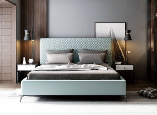 Doppelbett Lederbett Betten Bett Leder Polster Schlafzimmer Ehe