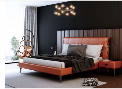 Doppelbett Bett Ehebett Design Luxus Luxur Polsterbett Designbett Textil